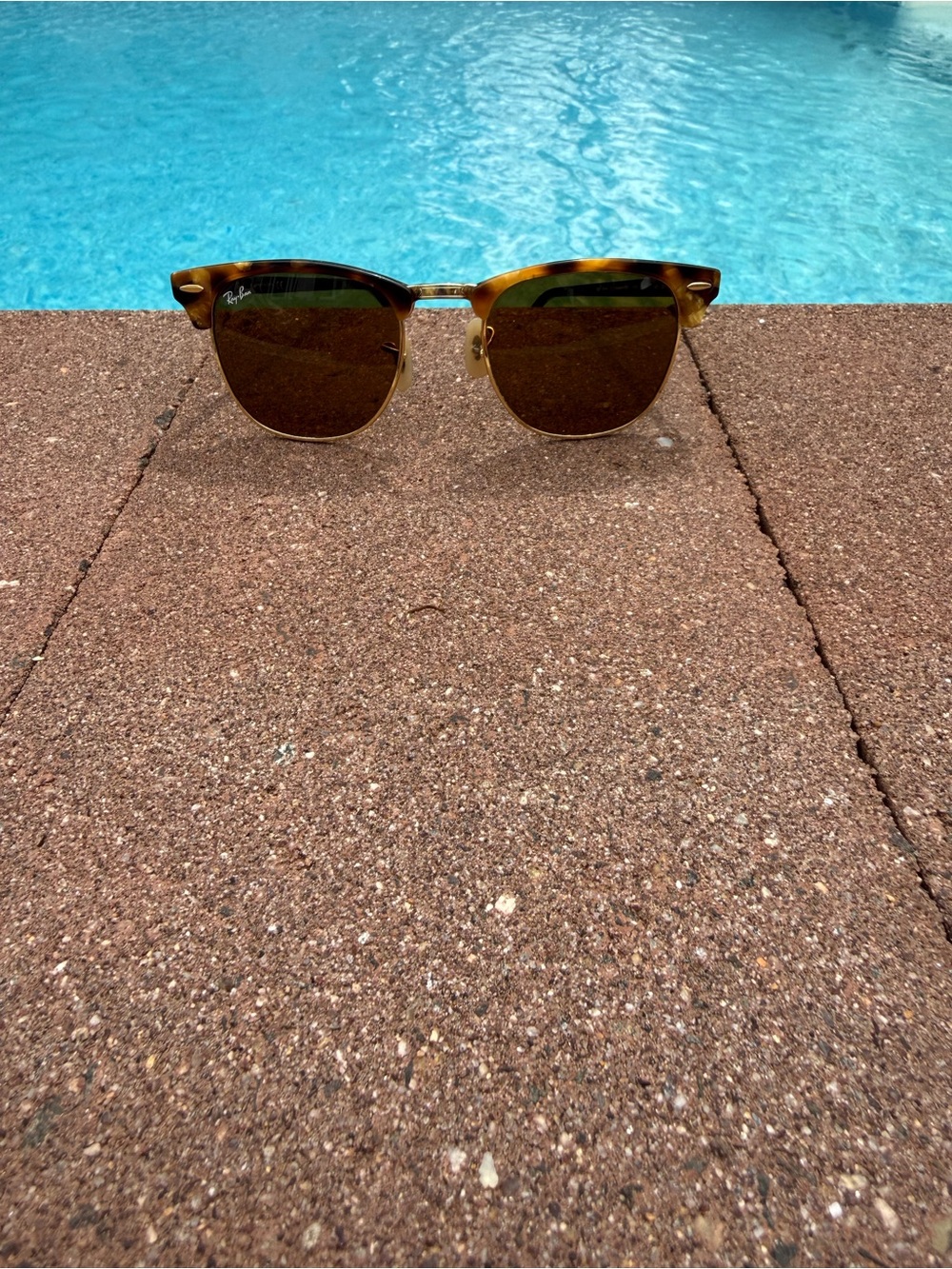 Ray-Ban Clubmaster Sunglasses Tortoise Frame with Brown Lenses